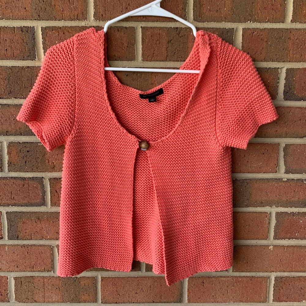 Orange cropped cardigan Banana Republic size S